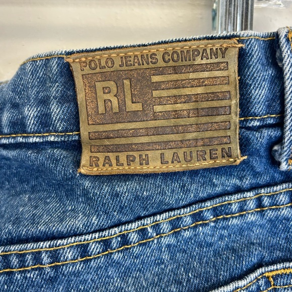 Vintage Polo Ralph Lauren Womens 14 Straight Leg Blue Jeans Classic Preppy 90s - Picture 10 of 12